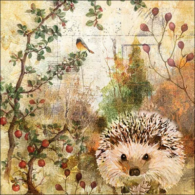 Produktbild von Servietten 33x33 cm - Autumn hedgehog