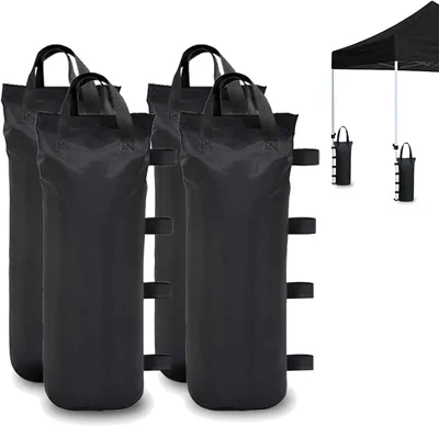 Image de Poids pour tente, lot de 4, en Oxford 800D, remplissables, réutilisables, pour tente