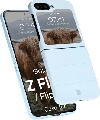 Produktbild von Robuste Handyhülle für Galaxy Z Flip7 FE / Z Flip6, Bizon Case Tur, Hellblau