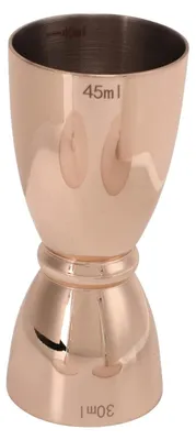 Cocktail-Jigger aus Edelstahl, 30-45 ml, spiegelpoliert, Kupfer