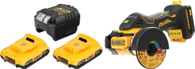 Produktbild von DeWalt DCS 438 D2 Akku Multimaterialschneider 18 V 76 mm Brushless + 2x Akku 2,0 Ah + Ladegerät