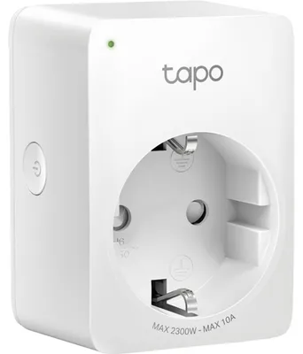 Produktbild von TP-Link Tapo Intelligente WLAN-Steckdose, Drinnen, Weiß, Polycarbonat (PC), Leistung, Status, CE, RoHS, Android 4.3, Android 4.4, Android 5.0, Android 5.1, Android 6.0, Android 7.0, Android 7.1, Android...
