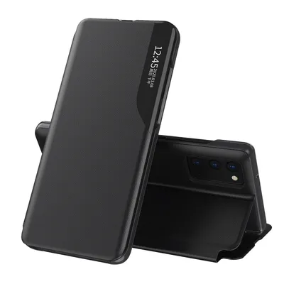 Obrázek produktu pro Flipové pouzdro pro Samsung Galaxy A52 5G,Polyuretankůže pouzdro s okénkem a funkcí stojánku černé