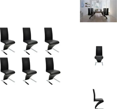 Imagen del producto de vidaXL: 6 sillas de comedor, color , tapizadas en cuero sintético - Sillas para comedor