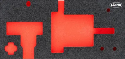 Produktbild von VIGOR Weichschaumeinlage leer V4921N-L L x B x H: 393 mm x 188 mm x 35 mm