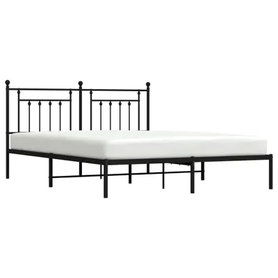 Obrázek produktu pro vidaXL Postel s čelem kovová černá 160x200 cm