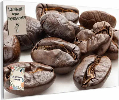 Produktbild von Magnettafel 90x60cm magnetisch & beschreibbar Metall-Board - Stille Kaffeebohnen