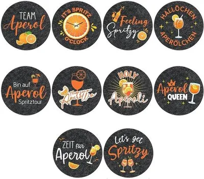 Image de Sous-verres originaux, lot de 10, parfaits pour les cocktails