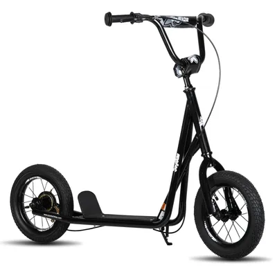 Produktbild von Stabiler schwarzer Kinderscooter 12 Zoll für Outdoor-Abenteuer