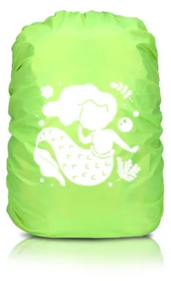 Image de Housse de pluie pour sac à dos, 35 litres, réfléchissante, imperméable, couleur verte