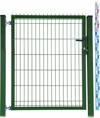 Zdjęcie produktu dla FURTKA 120cm zielona PANELOWA dwa SŁUPKI RAL6005 ogrodzeniowa 123cm