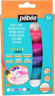 Produktbild von Acrylfarben-Entdeckungsset - 6 Farben Girly - 6 x 20 ml.