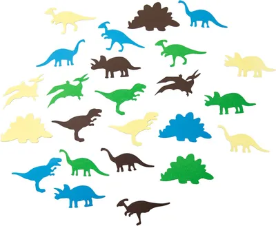 Produktbild von Oblique Unique Dino Konfetti 24 Stk. bunt Kinder Geburtstag Dinosaurier Tisch Deko Streudeko