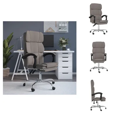 Produktbild von vidaXL Bürostuhl mit Liegefunktion Taupe Stoff -  Bürostühle