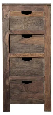 Immagine prodotto di MASSIVMOEBEL24 | NATURE GREY #54 Comò in legno di sheesham - oliato / grigio 45x40x100