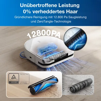Produktbild von Ecovacs ECOVACS DEEBOT X5 OMNI DDX19 Støvsuger Robotstyret 0.25liter Hvid