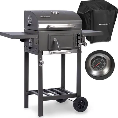 Produktbild von Berdsen BD-892 schwarzer Holzkohlegrill mit Abdeckung