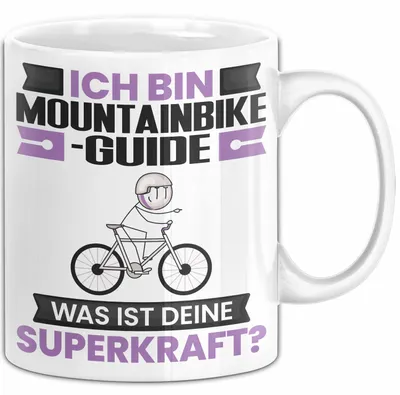 Produktbild von Mountainbike-Guide Tasse Geschenk für Mountainbike-Guide Geburtstag Lustiger Spruch Kaffee-Becher Was Ist Deine Superkraft (Weiß)