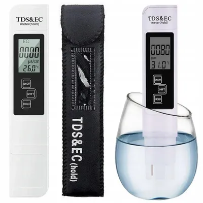 Produktbild von TDS Messgerät 1 Stück Digital Wasserqualität Tester Trinkwasser Leitwertmessgerät EC ppm Temperaturmessgerät mit CR2032 Batterie