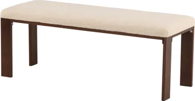 Obrázek produktu pro FURNLUX Lavice Chester béžová a ořech 120 cm / Hlavní barva: béžová / Rozměry: 120 x 40 x 50 cm