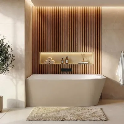 Immagine prodotto di Badplaats Vasca da Bagno Isia 170 x 78 x 60 cm – Vasca Angolare – Cashmere – Sinistra