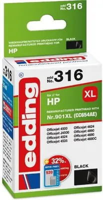 Obrázok produktu pre Edding EDD-316 Druckerpatrone 1 Stück(e) Kompatibel Schwarz (18-316)