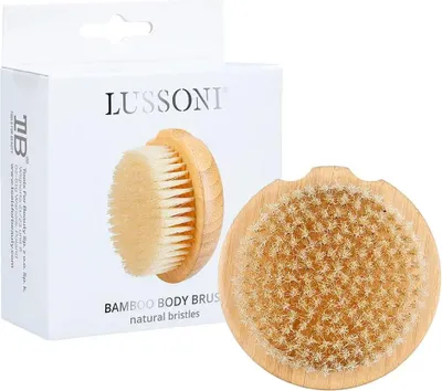 Image de Brosse ronde pour le corps en bambou naturel Lussoni