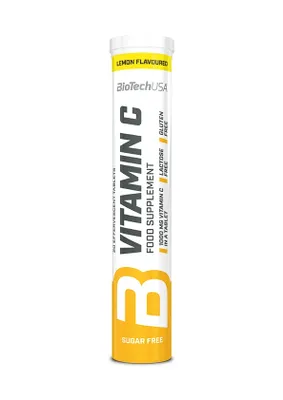 Produktbild von BioTech USA Vitamin C 20 Brausetabletten mit Zitronengeschmack