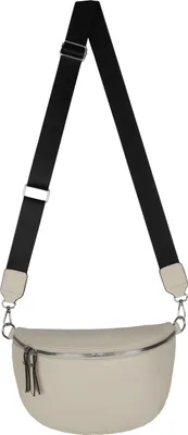 Produktbild von Bauchtasche Umhängetasche Crossbody-Bag Hüfttasche Kunstleder Italy-Design BEIGE (22415)