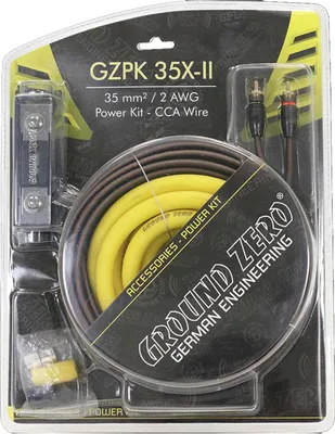 Immagine prodotto di GROUND ZERO GZPK 50XII | Set di cavi da 50 mm² - Kit di cavi di collegamento CarHifi
