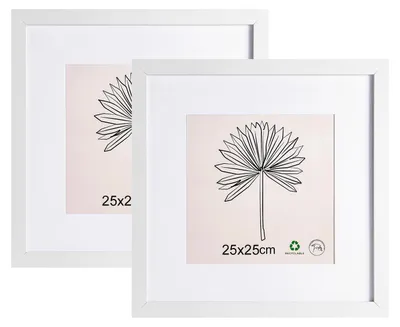 Immagine prodotto di Elzusha - Set di 2 cornici per foto, dimensioni 25 x 25 cm, con vetro acrilico