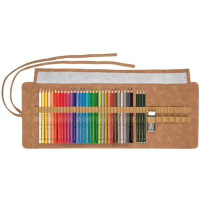 Produktbild von FABER-CASTELL Buntstifte POLYCHROMOS Stifterolle 34-teilig