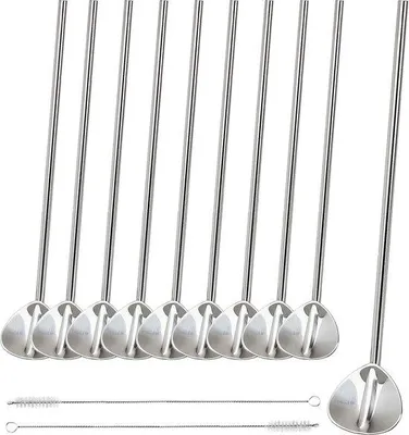 Immagine prodotto di Set di coltelli lavabili e resistenti, 12 pezzi, in acciaio inossidabile - Ideale per cocktail e frullati