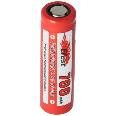 Productafbeelding van Efest IMR 14500 V1 - 700mAh 3,7V, onbeschermde Li-Ion batterij, afmetingen 50,1x14,15mm
