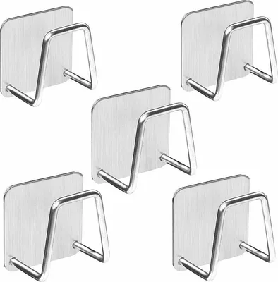 Produktbild von Schwammhalter aus Edelstahl für die Küchenspüle – 5-teiliges Set, einfache Montage