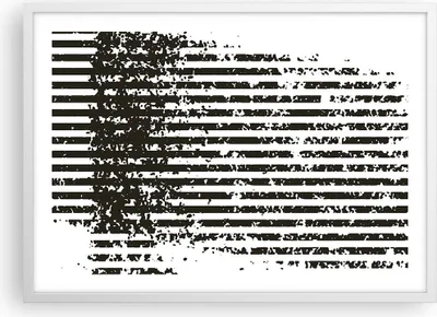 Produktbild von Gerahmtes Poster - Weißer Rahmen - Abstraktion Schwarz Gürtel - 70x50 cm - Wand Bild - Wanddeko - Wandbilder - Kunstposter - Wandposter - Bilderrahmen - Bilder - Kunstdruck - P2WAA70x50-4855