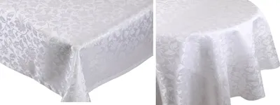 Produktbild von Betz Edle Jacquard Tischdecke Tischtuch Tischwäsche Dessin 1 Farbe weiß Größe - 130x160 cm