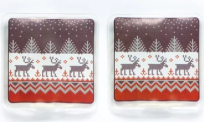 Produktbild von Home-Flair hochwertige Handwärmer I Wiederverwendbare Taschenwärmer I schöne Muster I Verschiedene Designs (2er Set norwegisches Muster)