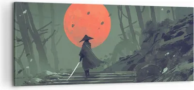 Produktbild von Bild auf Leinwand - Leinwandbild - Krieger Schwert - 100x40cm - Wand Bild - Wanddeko - Wandbilder - Leinwanddruck - Bilder - Kunstdruck - Wanddekoration - Leinwand bilder - Wandkunst - AB100x40-3878
