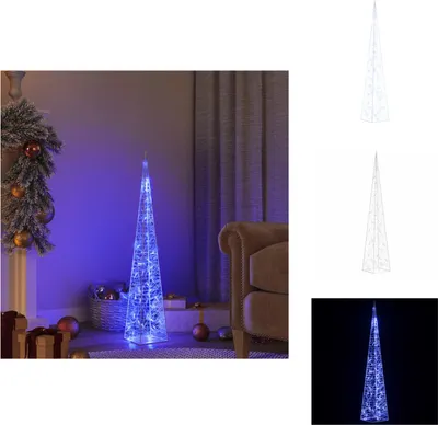Obrázok produktu pre vidaXL LED svetelný kužeľ akrylová dekorácia modrá 90 cm - Vianočné osvetlenie