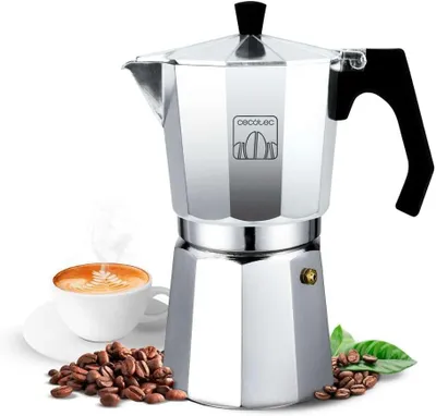 Zdjęcie produktu dla Cecotec MokClassic 300, Kawiarka moka, 0,15 l, Aluminium, Aluminium, 3 kub., Kawa mielona