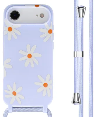 Obrázok produktu pre imoshion Silikónové dizajnové puzdro s remienkom pre Apple iPhone Air - Lila Flower Distance