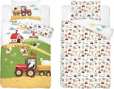 Produktbild von Bettwäsche, Kinderbettwäsche, Baumwolle 90x120 5513a Bauernhof