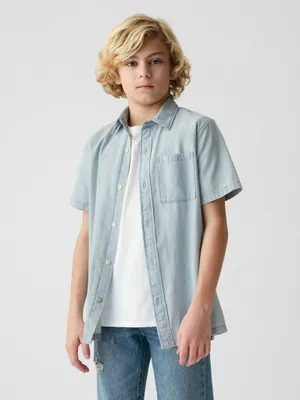 Produktbild von Gap Jeanshemd Kurzarm blau Größe M