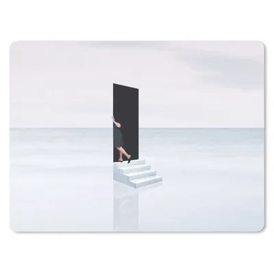 Produktbild von MuchoWow® Mauspad Mousepad Frau - Treppe - Abstrakt - Tür 40x30 cm - Mousepads - Maus Mat - Pad - Mausunterlage - Anti Rutsch