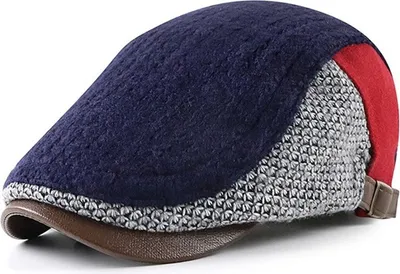 Zdjęcie produktu dla Stylowy Beret Męski Hector w Niebieskim Kolorze - Modny Dodatek na Każdą Okazję KP26135