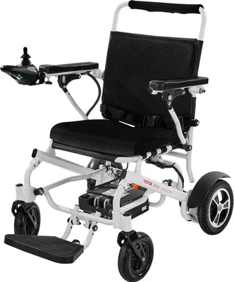 Produktbild von Elektrorollstuhl mit 136 kg Tragkraft, faltbar, leicht, 21 km Reichweite, 53 cm Sitzfläche