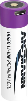 Productafbeelding van Ansmann 1307-0002 Ansmann Li-Ion 18650 2600mAh 3,6V Micro-USB Buchse  1307-0002