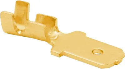Produktbild von 100x Kabelschuh 6,3 mm - Verzinnter Stecker - Schnellanschlussklemme für elektrische Kabel - 100 Stück [05294G].