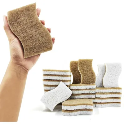 Imagen del producto de Paquete de 24 esponjas biodegradables para la cocina